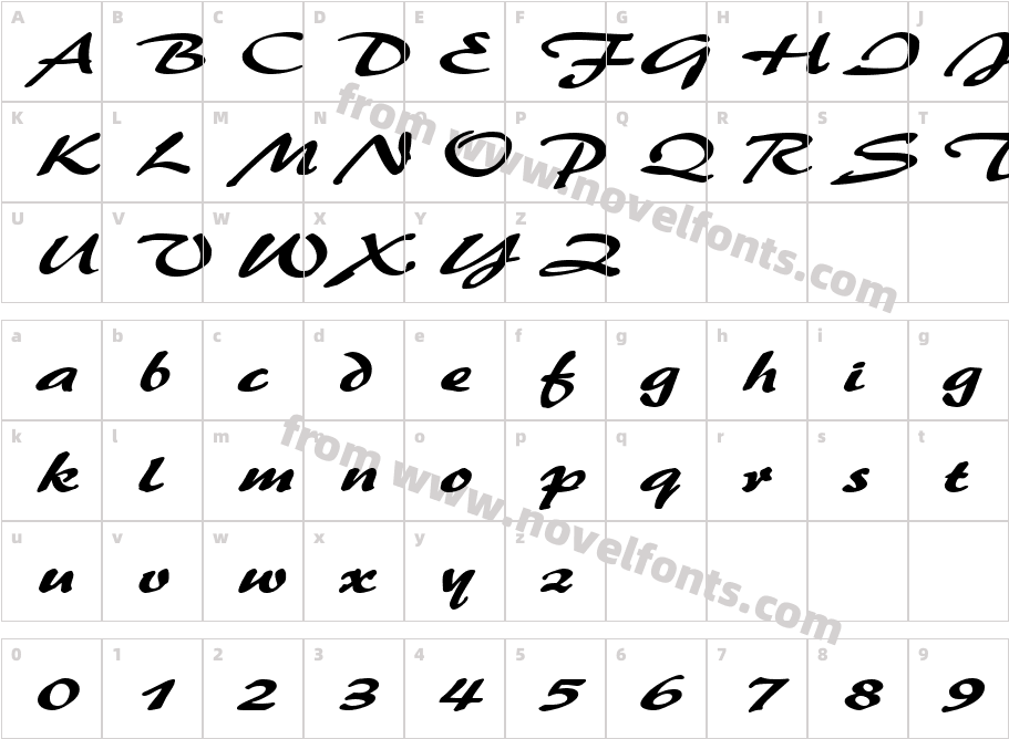 BrushFlashExpandedCharacter Map