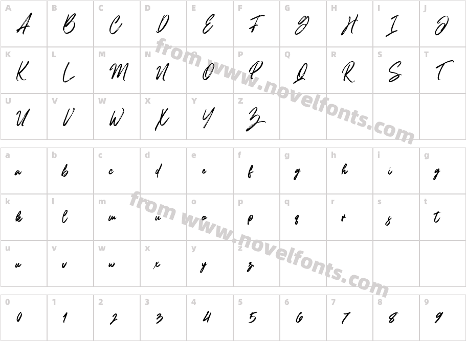 BrushfoxCharacter Map