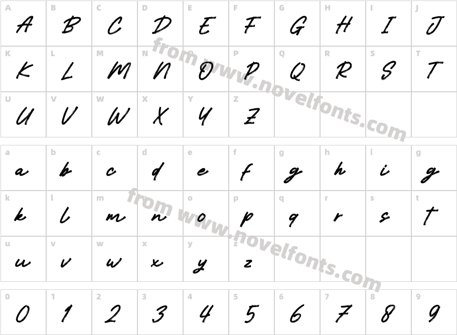 BrushstrokeCharacter Map