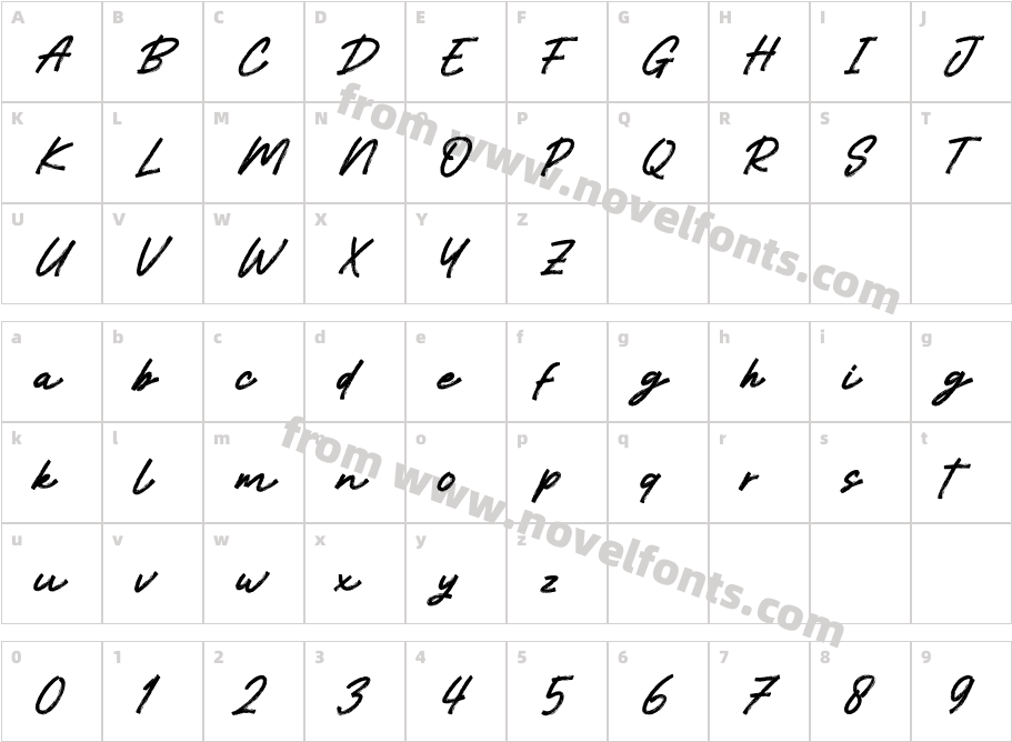 BrushstrokeCharacter Map