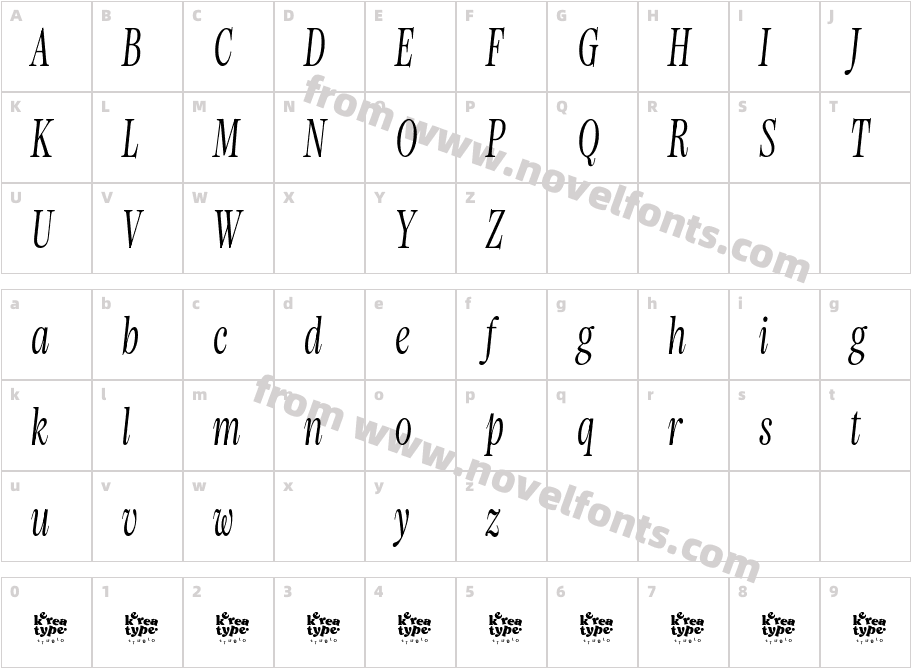 Elyanor Demo ItalicCharacter Map