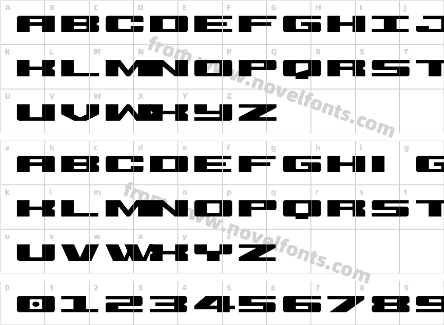 Buckin' Bronc ExpandedCharacter Map