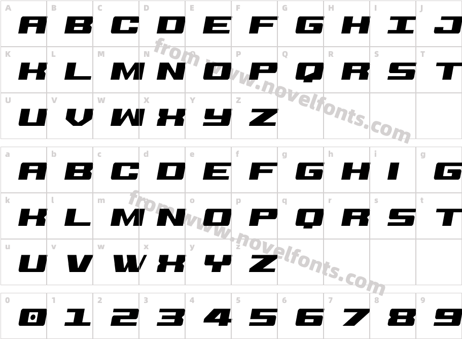 Buckin' Bronc Title CondItalCharacter Map