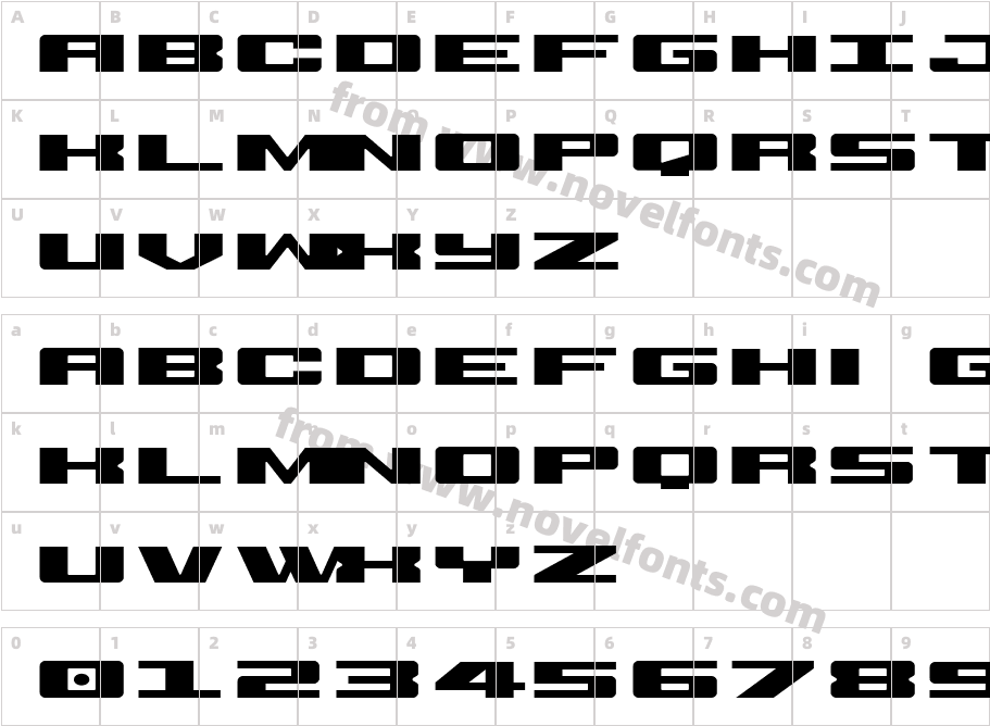 Buckin' Bronc Title ExpandedCharacter Map