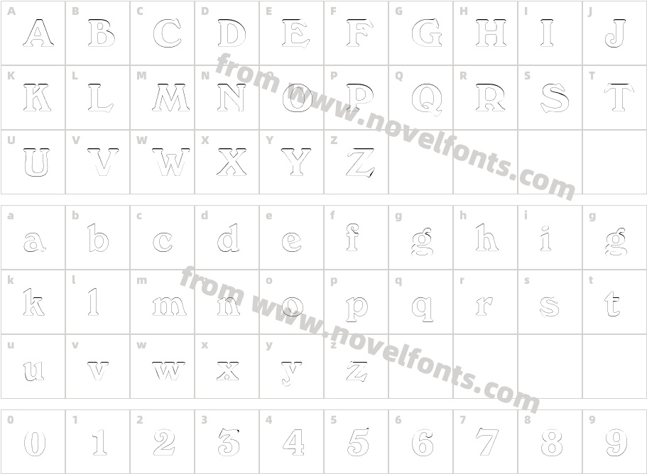 BuckinghamOutlineCharacter Map