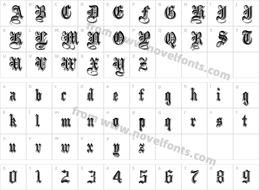 EmbossedBlack NormalCharacter Map