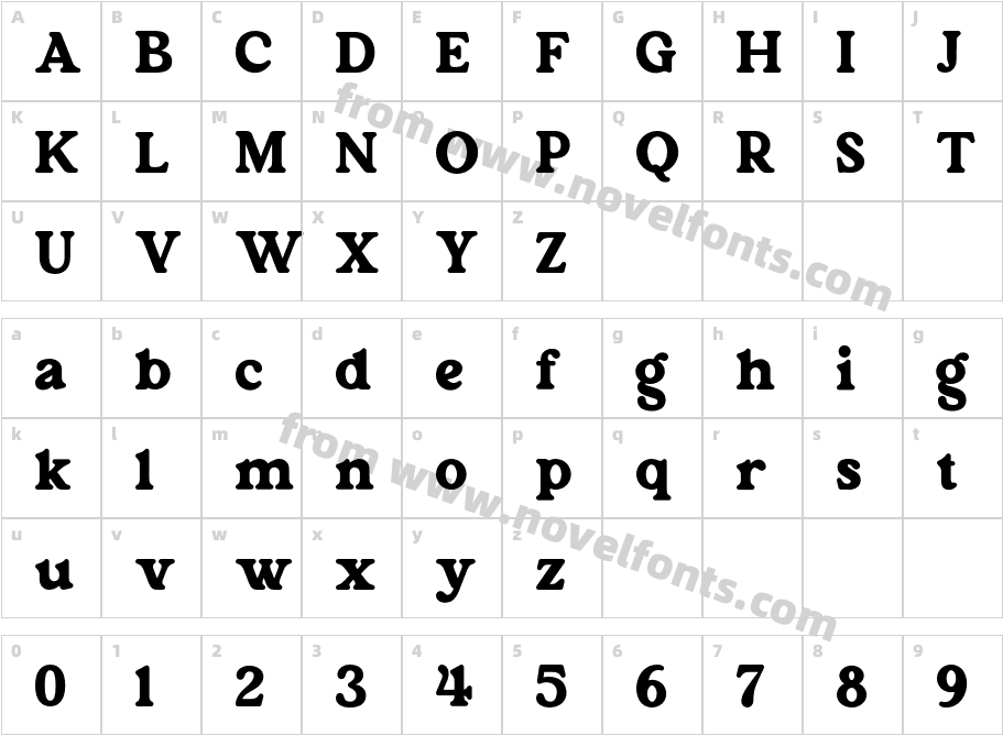 Bulgaria_LigaturaCharacter Map