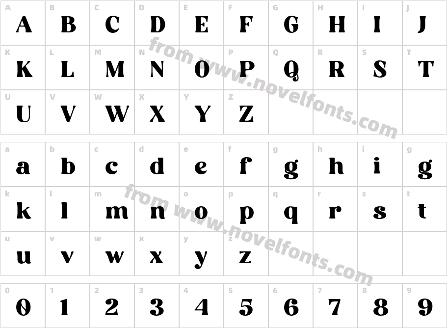 Bulgei RegularCharacter Map