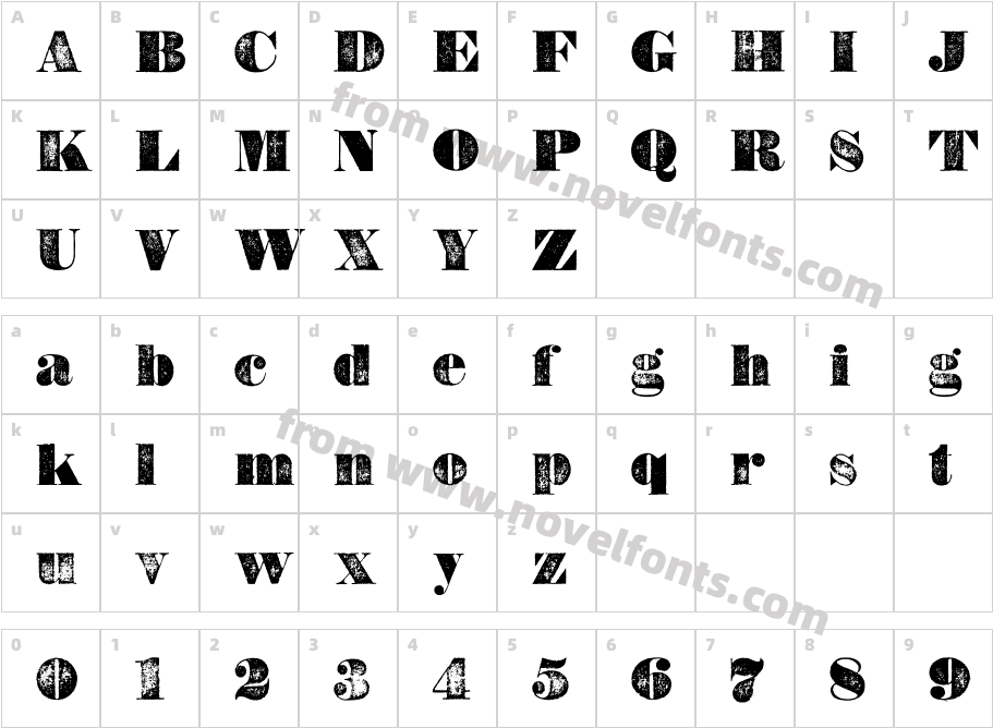 Bullion WFCharacter Map