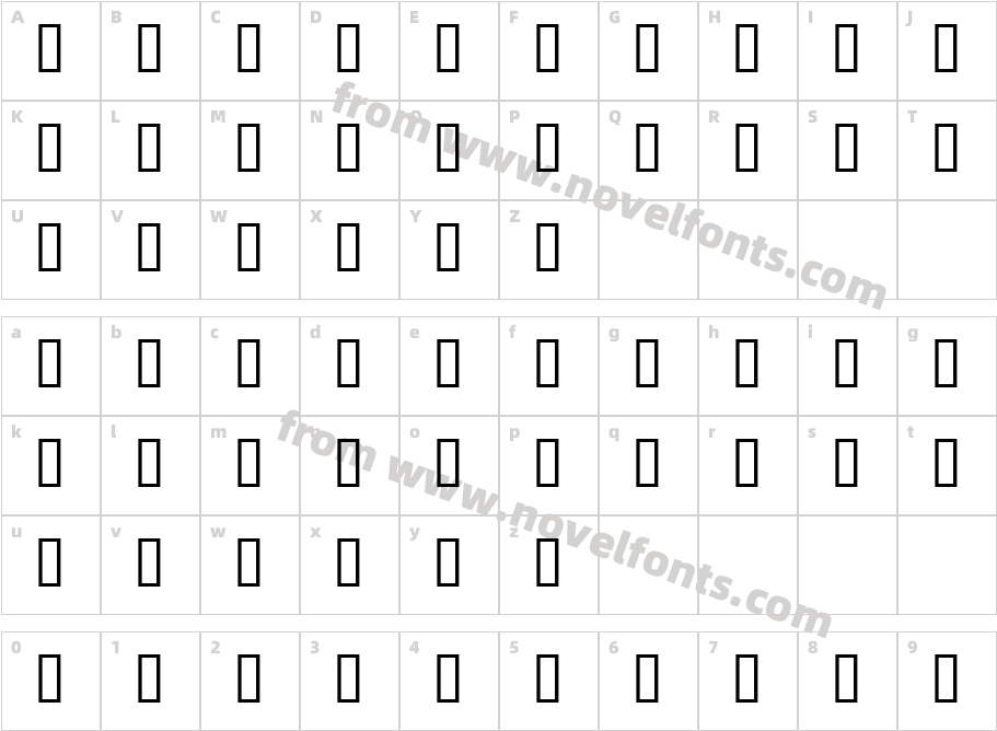 Bulmer MT AltCharacter Map