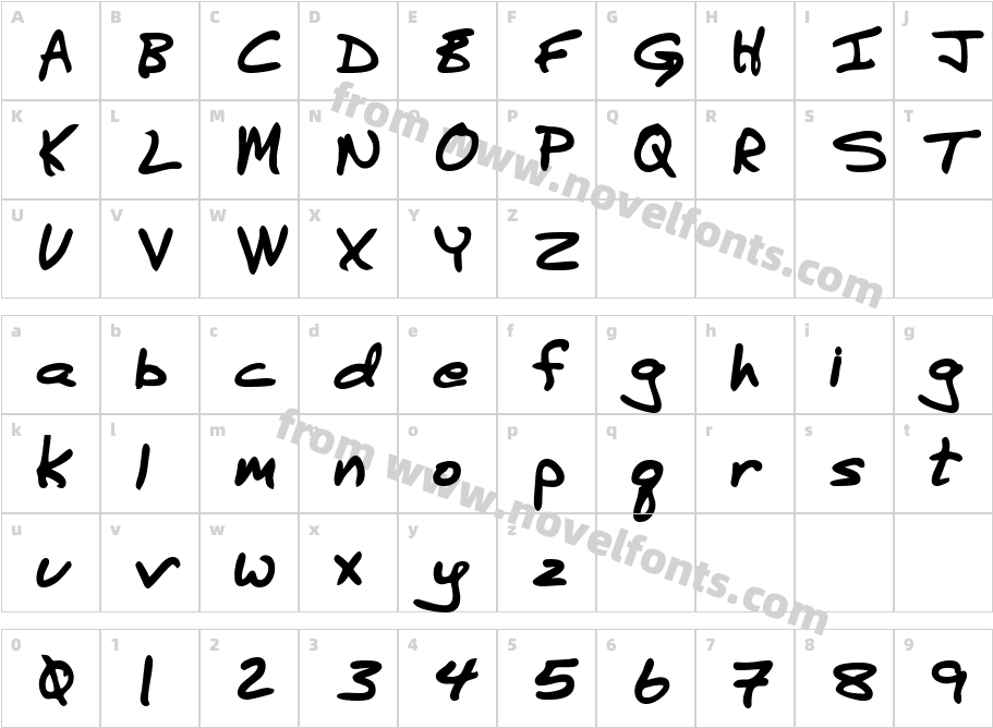 BurkesHand_BoldCharacter Map