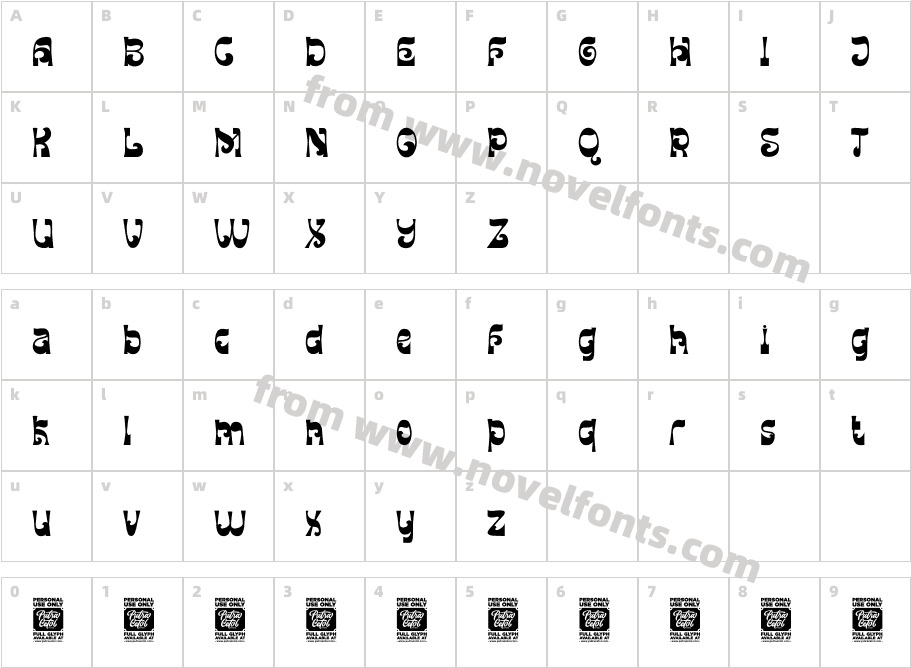 BurnleyCharacter Map