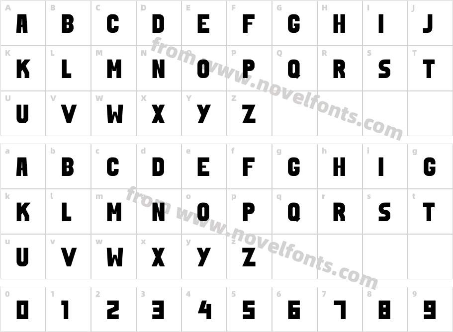 Business Growth BoldCharacter Map