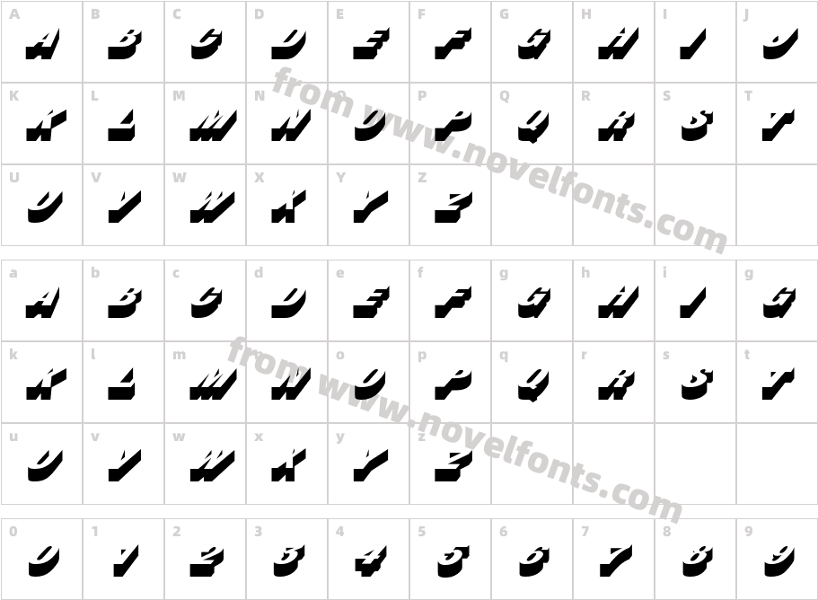 Buster LETCharacter Map