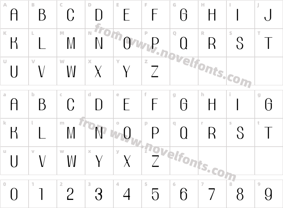 BuvicaRegularCharacter Map