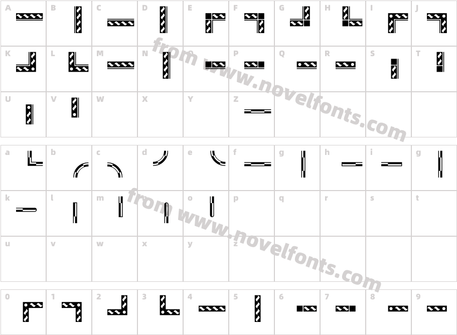 ByDesign Borders1Character Map