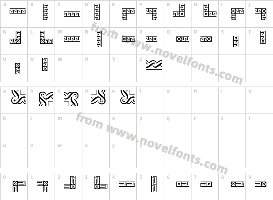 ByDesign Borders3Character Map