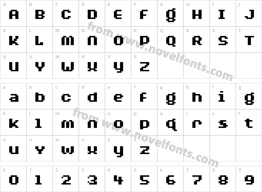 BylinearBoldCharacter Map