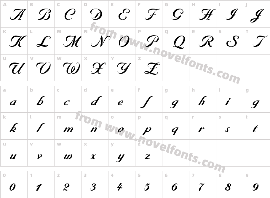 Byron BoldCharacter Map