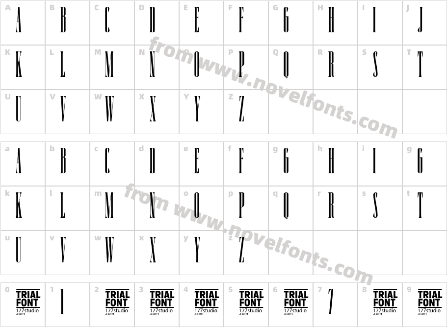 CAFOLLAS DEMO RegularCharacter Map