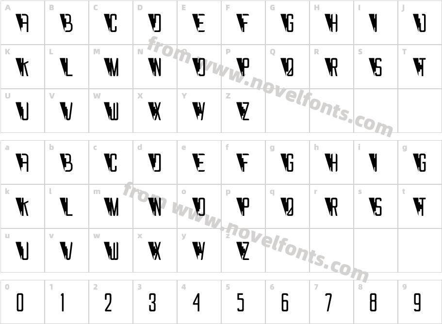 CALBOODRegularCharacter Map