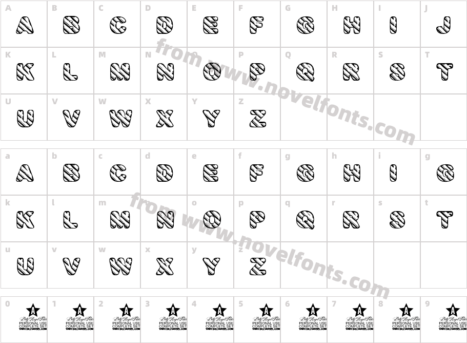 CANDYS BW PERSONAL USE BoldCharacter Map