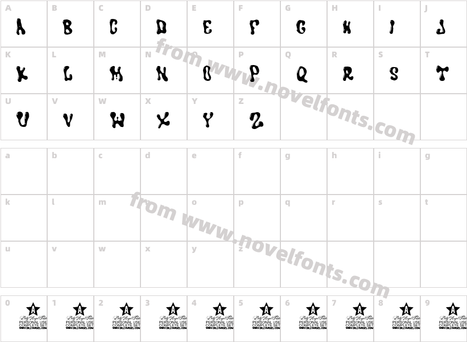 CARAMELSPERSONALUSE-RegularCharacter Map