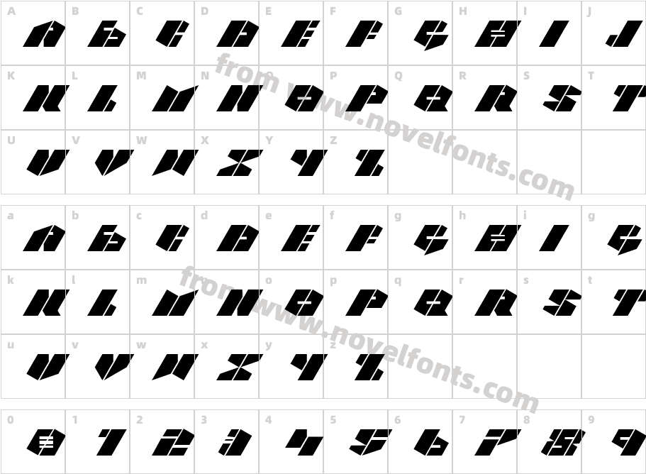 CARBONCharacter Map