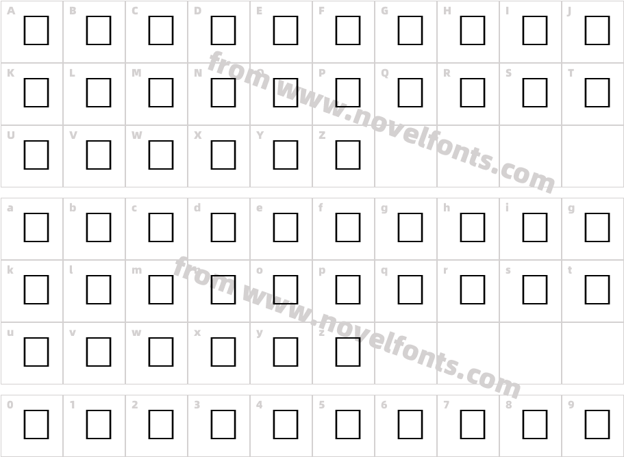 CARPARKCharacter Map