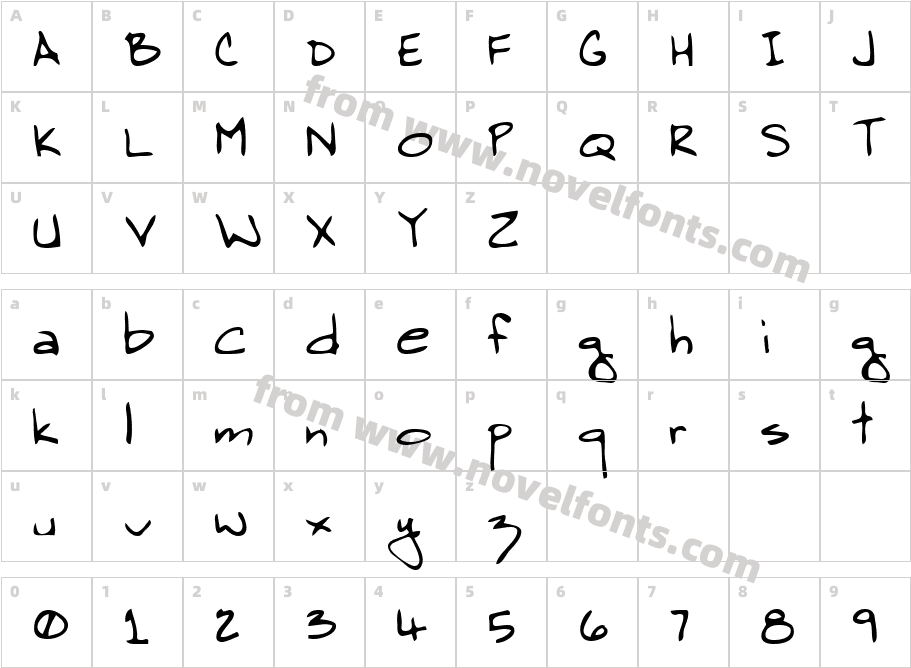 EmmettsHand RegularCharacter Map