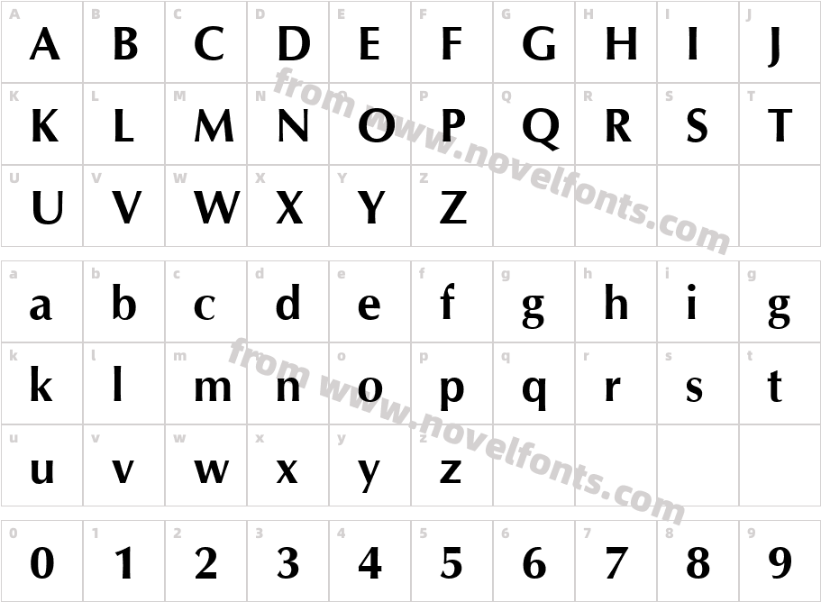 CGOmega-BoldCharacter Map