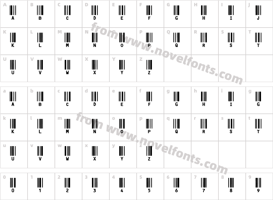 CODE3X RCharacter Map