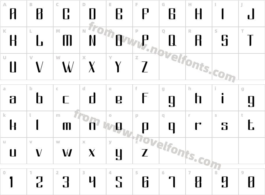 CROSVERRegularCharacter Map