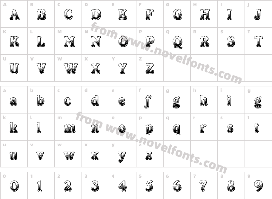 Cabaret ICGCharacter Map