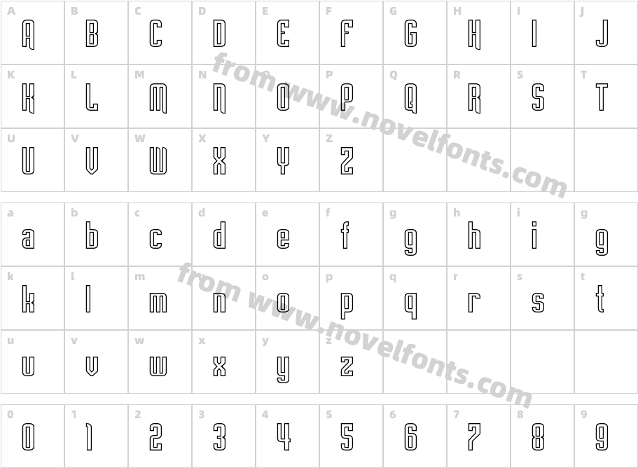 Empanada OutlineCharacter Map