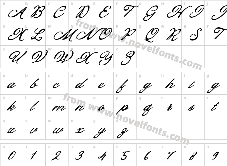 Cadisone ScriptCharacter Map