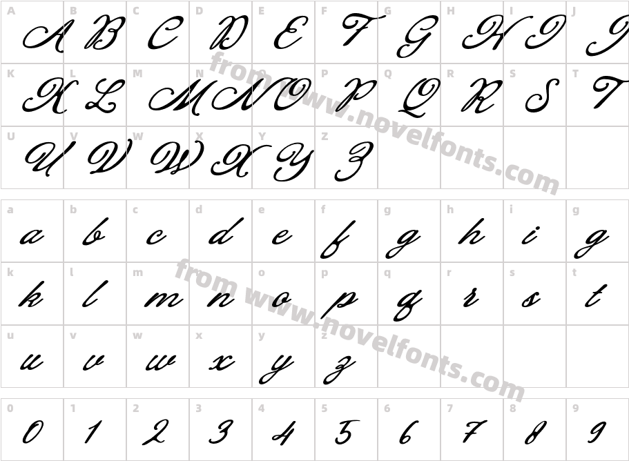 CadisoneScript-nRWJOCharacter Map