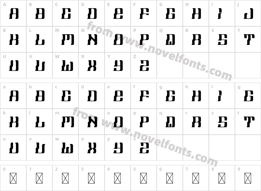 CairnRegularCharacter Map