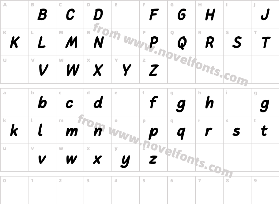 CakerolliDemoExtraboldItalic-K79VDCharacter Map