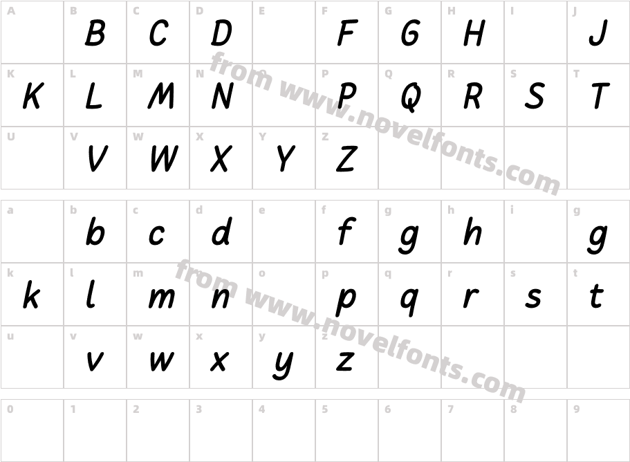 CakerolliDemoSemiboldItalic-4Bzn9Character Map