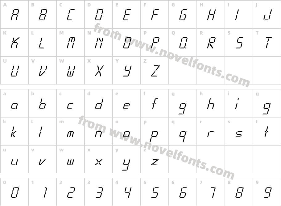 Calculator_ItalicCharacter Map