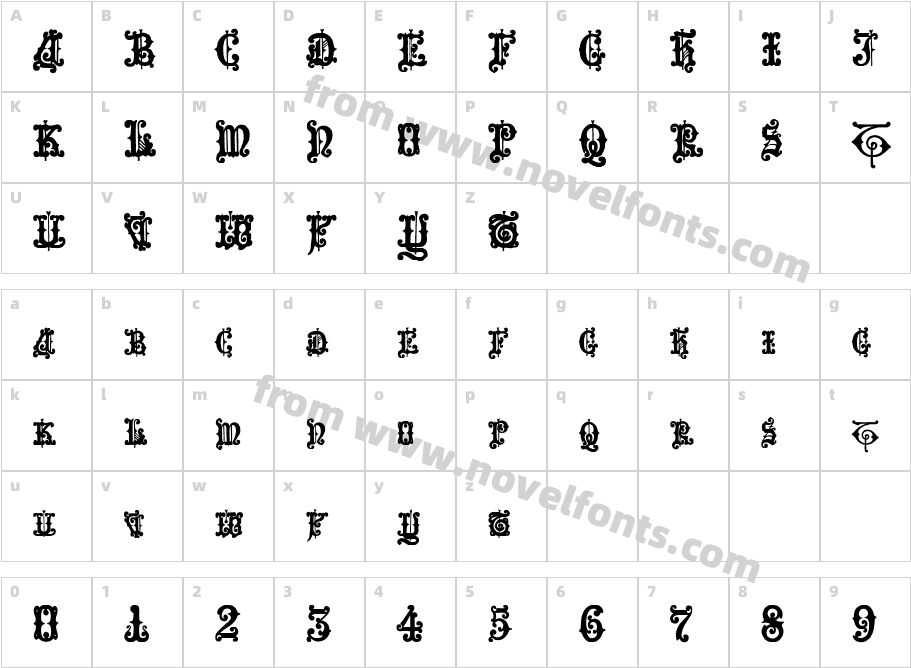 EnchiridionCharacter Map