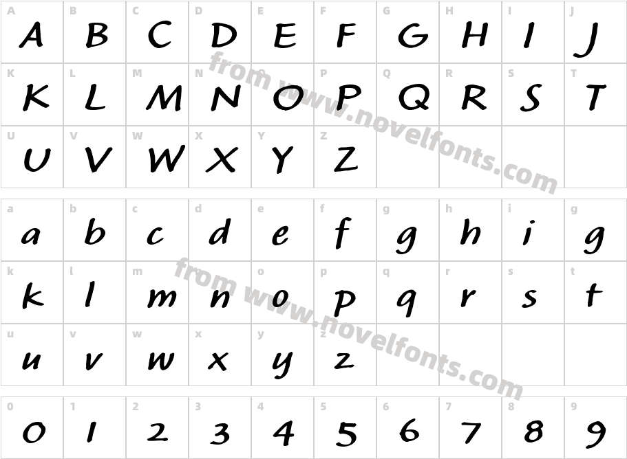 Calliope MVBCharacter Map