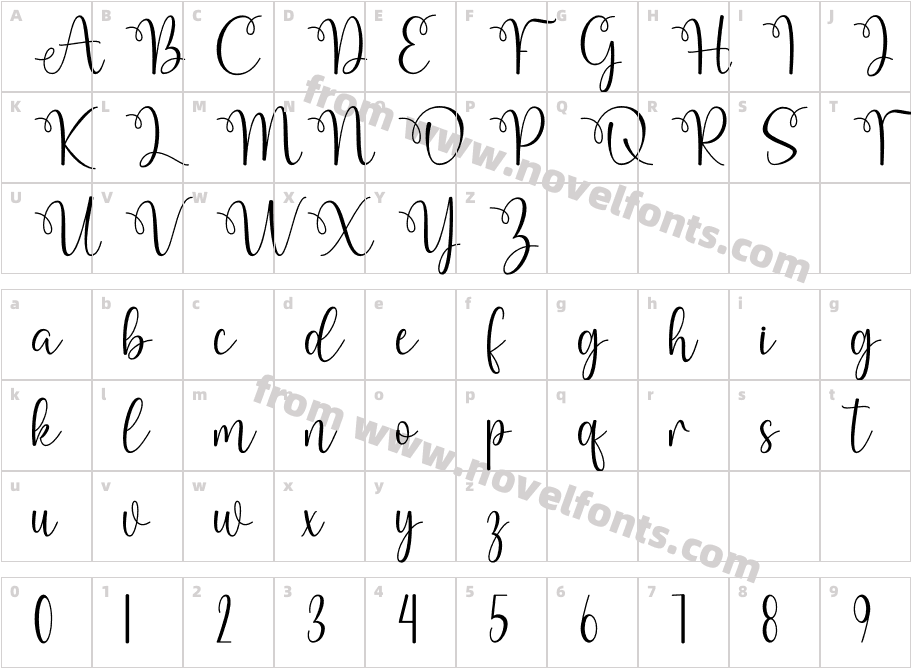 CameliaRegularCharacter Map