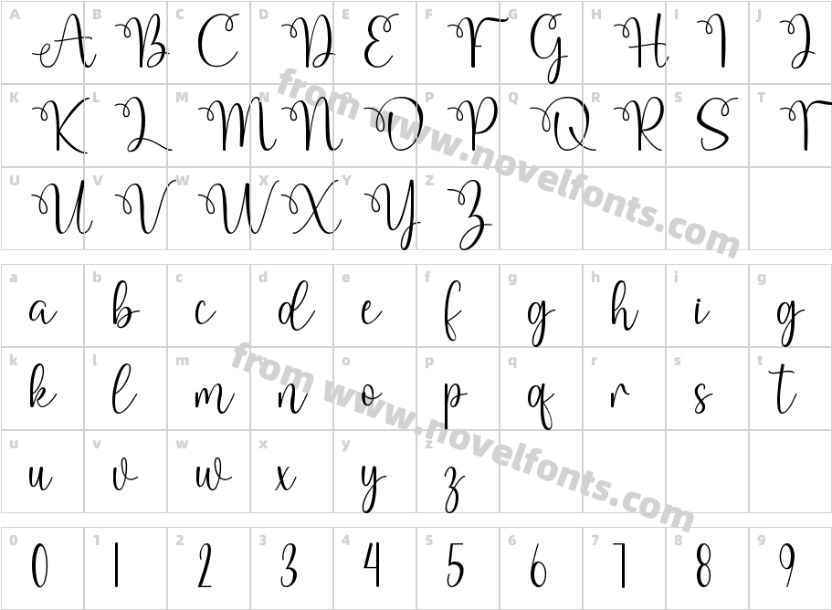 CameliaRegularCharacter Map