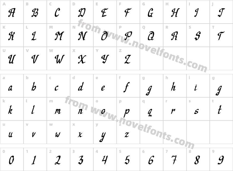 Camille-ScriptCharacter Map