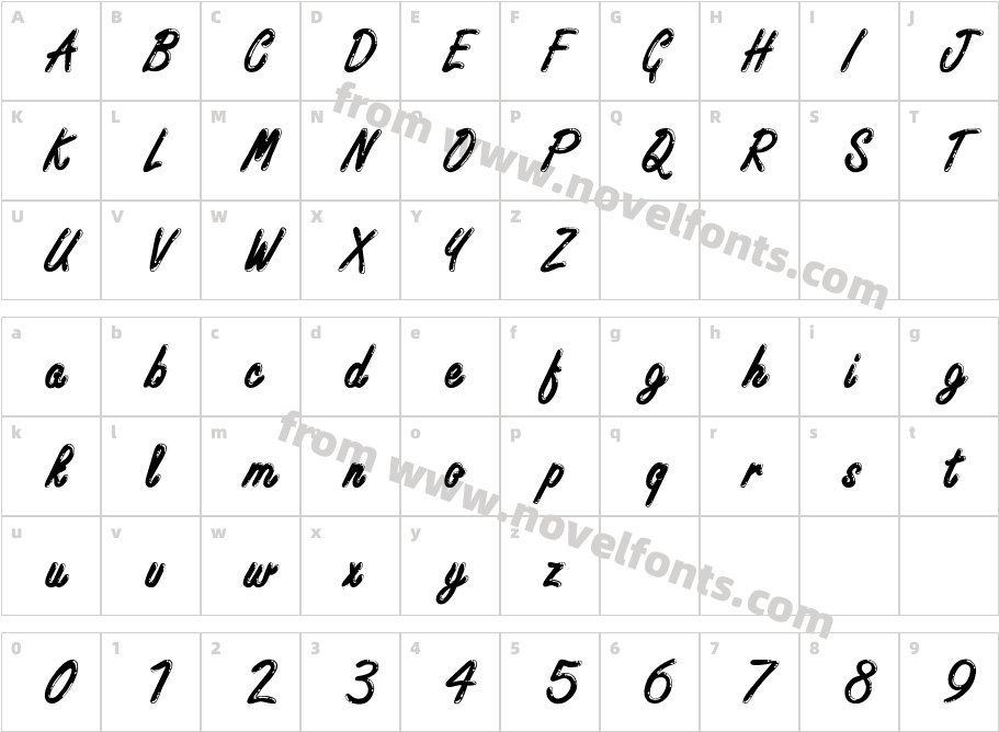 Encino NormalCharacter Map