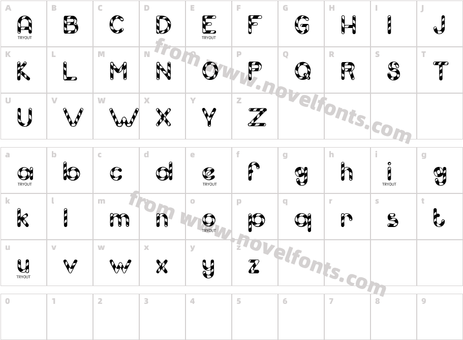 Candy Cane TryoutCharacter Map