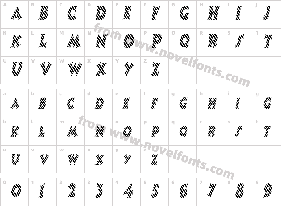 CandyStripeCondensed_ObliqueCharacter Map