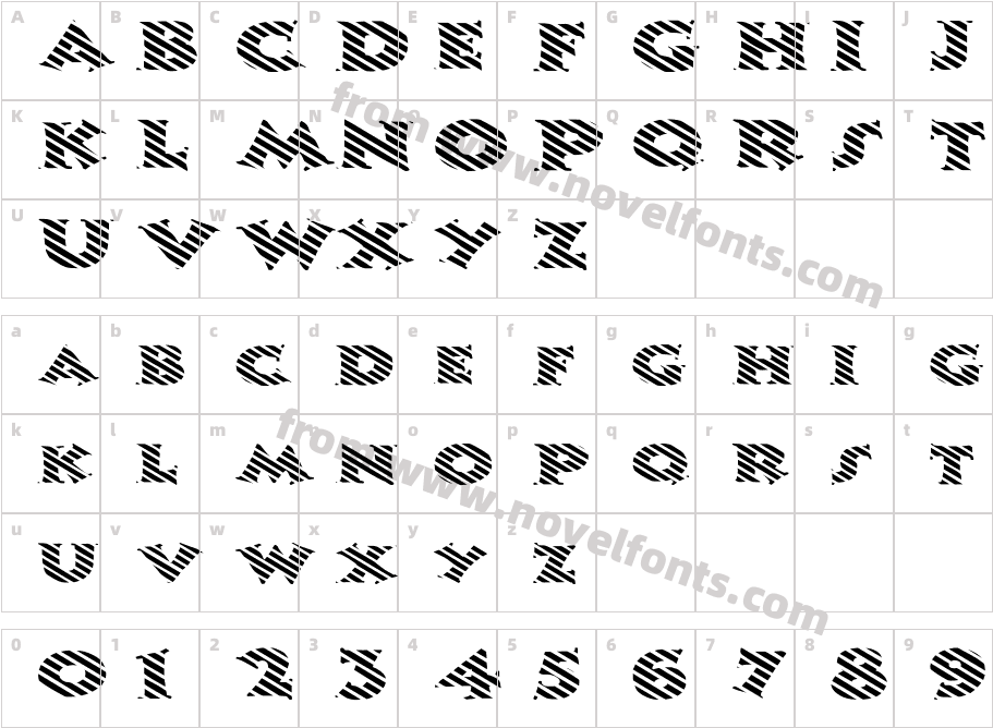 CandyStripeExtendedCharacter Map